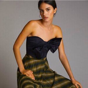 Hutch Black Bow Tube Top from Anthropologie Size M
